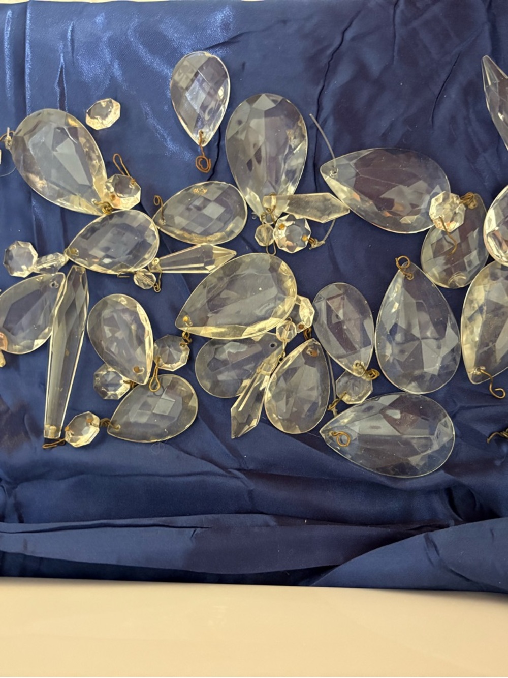 Clear Teardrop and assorted Crystal Chandelier Prisms